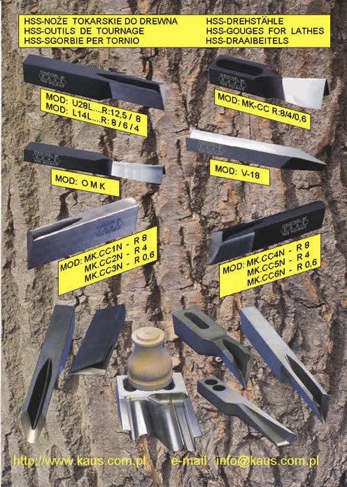 Cuchillos para tornear madera